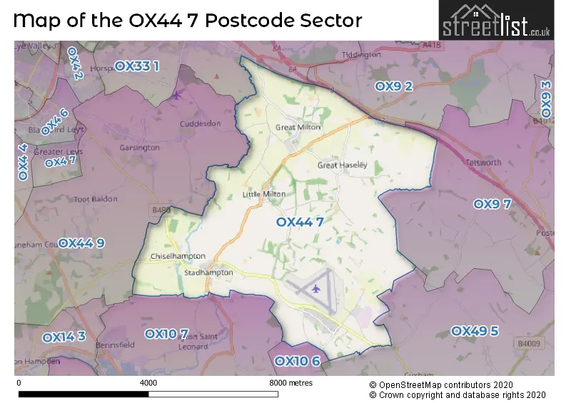 Explore The Ox44 7 Postcode Sector House Prices Attractions And More Chalgrove Street List 0328